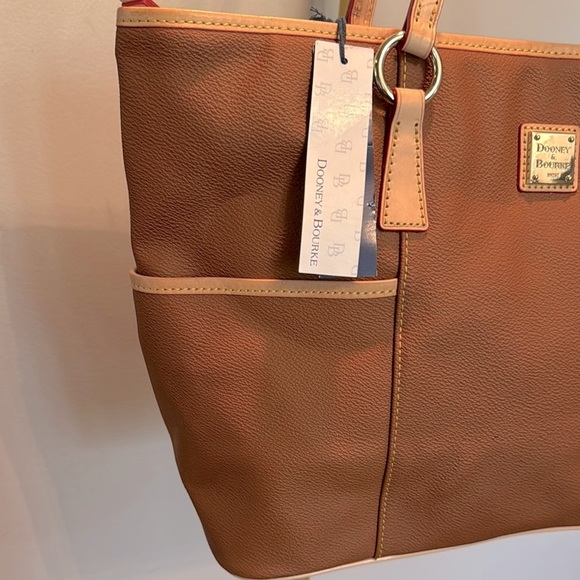 Dooney & Bourke Helena shopper Brown Tote Bag with Leather Accents NWT - Picture 11 of 16
